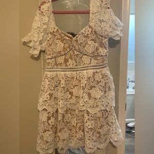 Bridal- boutique lace white dress